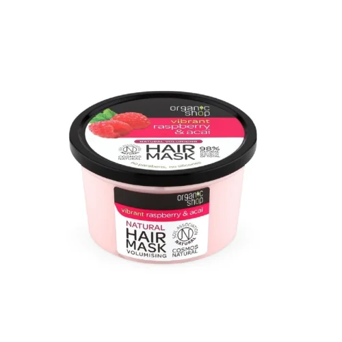 NATURA SIBERICA ORGANIC SHOP RASPBERRY & ACAI HAIR MASK, 250 ML