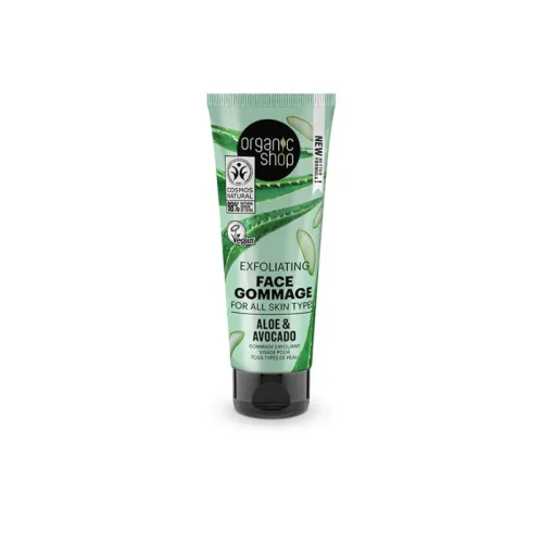 NATURA SIBERICA OS EXFOLIATING FACE GOMMAGE FOR ALL SKIN TYPES AVOCADO AND ALOE, 75 ML