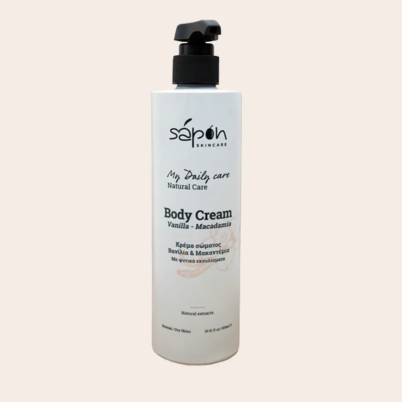 SAPON BODY CREAM VANILA MACADEMIA NATURAL 500ML