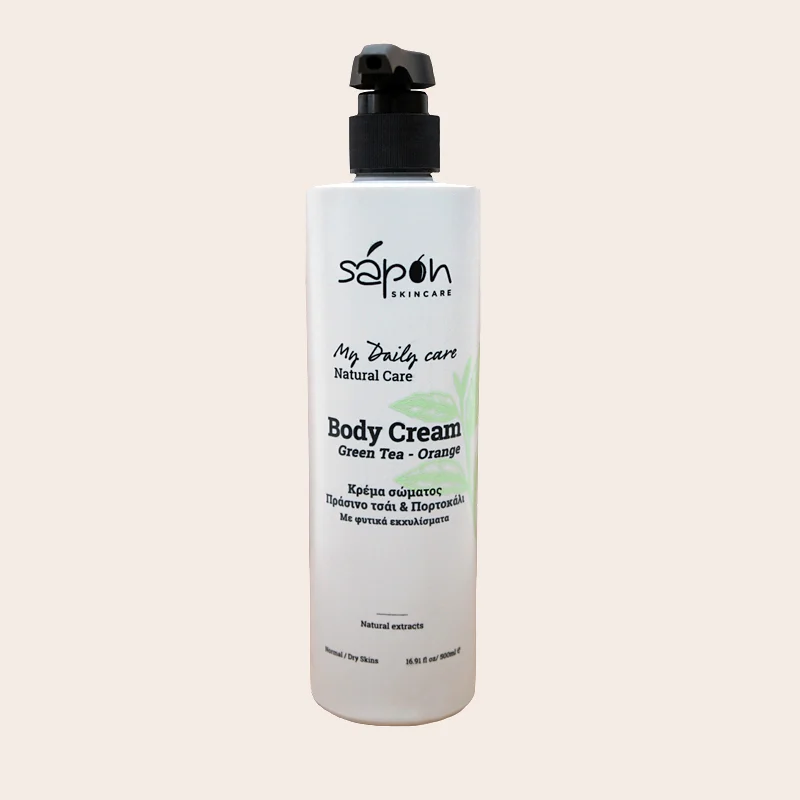 SAPON BODY CREAM GREEN TEA -ORANGE 500ML