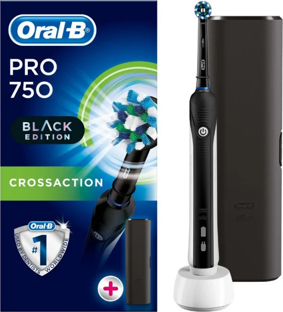 ORAL B PRO 750 BLACK &Theta;&Eta;&Kappa;&Eta; &Tau;&Alpha;&Xi;. BOX 1X1