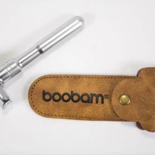 BOOBAM LEATHER POUCH RAZOR REGUINE BROWN
