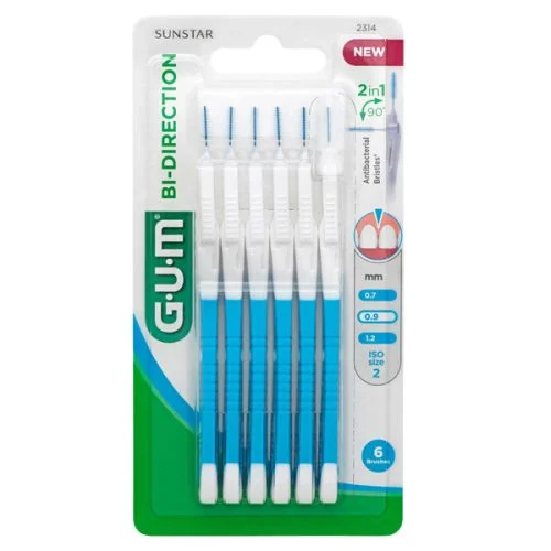 GUM 2314 BI-DIRECTION &Mu;&Pi;&Lambda;&Epsilon; TAPERED 0,9MM X6 NEW!