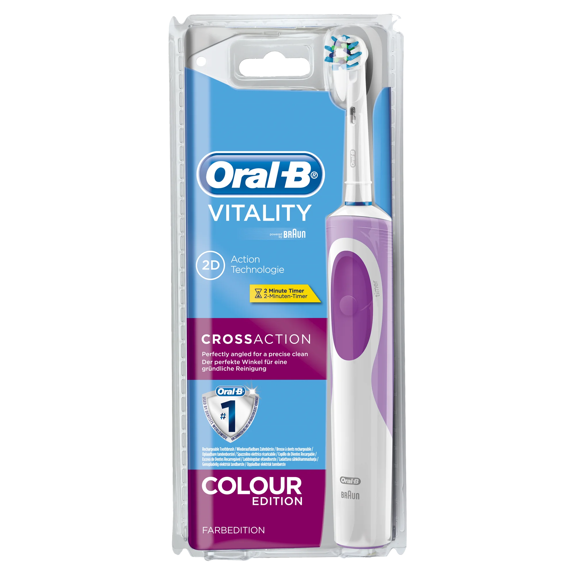 Oral-B - Vitality CroassAction Pink &Eta;&lambda;&epsilon;&kappa;&tau;&rho;&iota;&kappa;ή &Omicron;&delta;&omicron;&nu;&tau;ό&beta;&omicron;&upsilon;&rho;&tau;&sigma;&alpha; &alpha;&pi;ό &tau;&eta;&nu; Braun