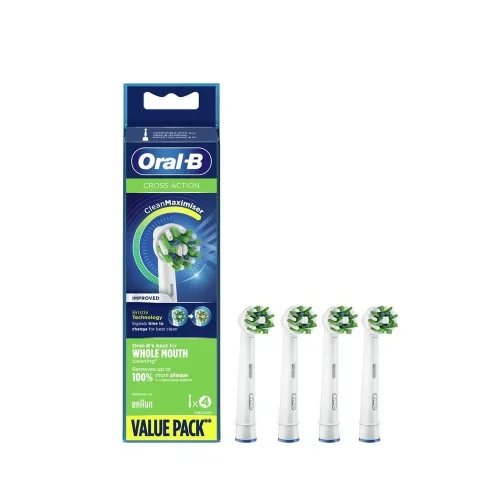 Oral-B Cross Action Clean Maximiser &Alpha;&nu;&tau;&alpha;&lambda;&lambda;&alpha;&kappa;&tau;&iota;&kappa;έ&sigmaf; &Kappa;&epsilon;&phi;&alpha;&lambda;έ&sigmaf; 4&tau;&epsilon;&mu;