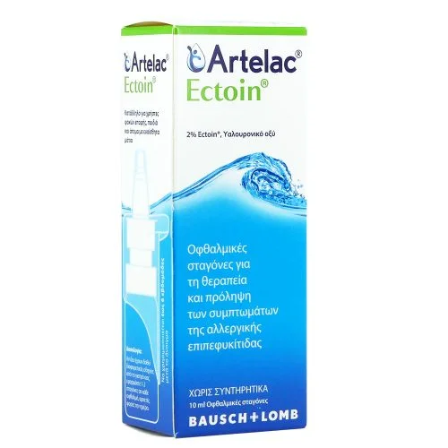 Bausch & Lomb - Artelac Ectoin &Omicron;&phi;&theta;&alpha;&lambda;&mu;&iota;&kappa;έ&sigmaf; &Sigma;&tau;&alpha;&gamma;ό&nu;&epsilon;&sigmaf; &gamma;&iota;&alpha; &tau;&eta; &theta;&epsilon;&rho;&alpha;&pi;&epsilon;ί&alpha; &pi;&rho;ό&lambda;&eta;&psi;&eta; &tau;&omega;&nu; &sigma;&upsilon;&mu;&pi;&tau;&omega;&mu;ά&tau;&omega;&nu; &tau;&eta;&sigmaf; &Alpha;&lambda;&lambda;&epsilon;&rho;&gamma;&iota;&kappa;ή&sigmaf; &Epsilon;&pi;&iota;&pi;&epsilon;&phi;&upsilon;&kappa;ί&tau;&iota;&delta;&alpha;&sigmaf; - 10ml