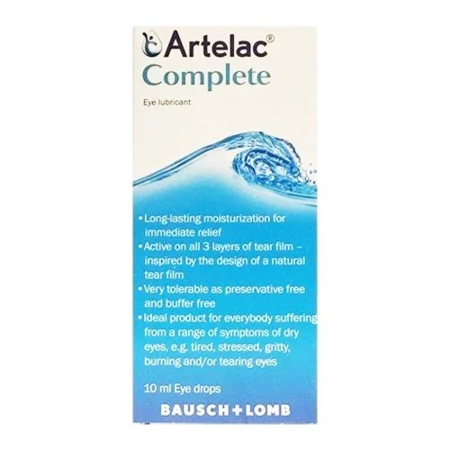 Bausch & Lomb Artelac Complete &Lambda;&iota;&pi;&alpha;&nu;&tau;&iota;&kappa;ό &Omicron;&phi;&theta;&alpha;&lambda;&mu;&iota;&kappa;ό &Delta;&iota;ά&lambda;&upsilon;&mu;&alpha; &sigma;&epsilon; &sigma;&tau;&alpha;&gamma;ό&nu;&epsilon;&sigmaf;, 10ml