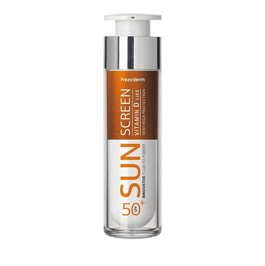 Frezyderm - Sun Screen Fluid to Powder Vitamin D Like SPF50+, &Alpha;&nu;&tau;&eta;&lambda;&iota;&alpha;&kappa;ή &Kappa;&rho;έ&mu;&alpha; &Pi;&rho;&omicron;&sigma;ώ&pi;&omicron;&upsilon; - 50ml
