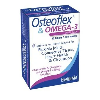 Health Aid - Osteoflex & Omega 3, 30 Tablets & 30 Capsulles - 750mg (&Eta;&Mu;&Epsilon;&Rho;&Omicron;&Mu;&Eta;&Nu;&Iota;&Alpha; &Lambda;&Eta;&Xi;&Eta;&Sigma; 4/23)