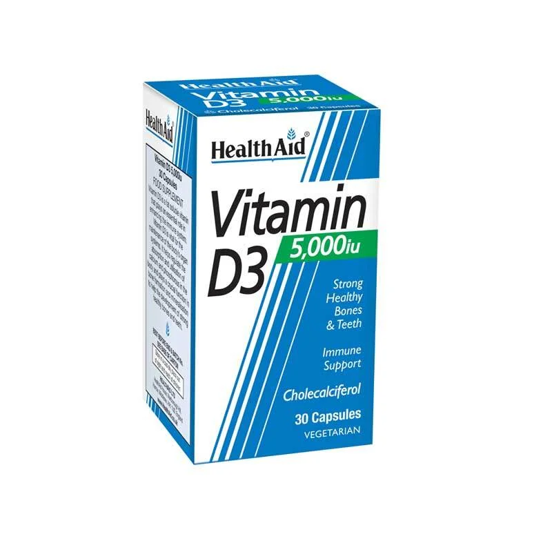 Health Aid - Vitamin D3 5000iu - 30caps