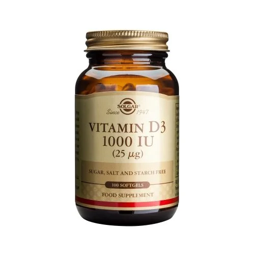 Solgar - Vitamin D3 1000 IU / 25&mu;g - 100 softgels