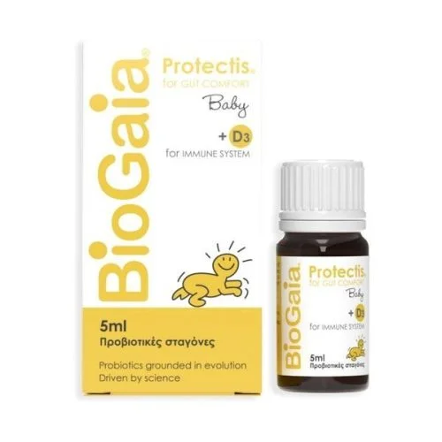 BioGaia Protectis Drops Baby &Pi;&rho;&omicron;&beta;&iota;&omicron;&tau;&iota;&kappa;έ&sigmaf; &Sigma;&tau;&alpha;&gamma;ό&nu;&epsilon;&sigmaf; &Gamma;&iota;&alpha; &Kappa;&omicron;&lambda;&iota;&kappa;&omicron;ύ&sigmaf; &Mu;&omega;&rho;ώ&nu; 5 ml