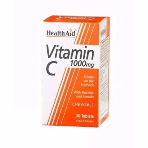 Health Aid - Vitamin C 1000mg - 30 chewable tabs
