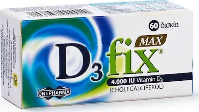 D3 FIX TABL MAX 4000IU X60 TABL &Tau;&Sigma;&Epsilon;&Tau;&Eta;&Sigma; &Kappa;
