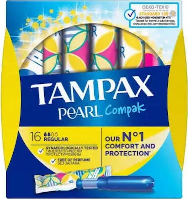 TAMPAX COMPAK PEARL REGULAR 8X16
