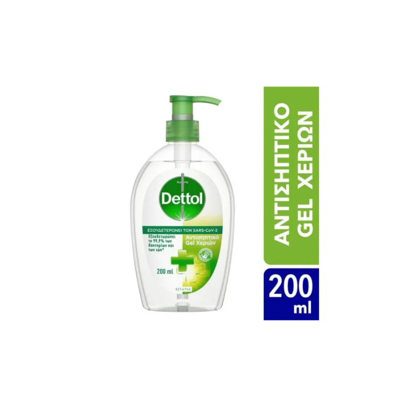 Dettol Αντισηπτικό Gel Χεριών με Αντλία 200ml