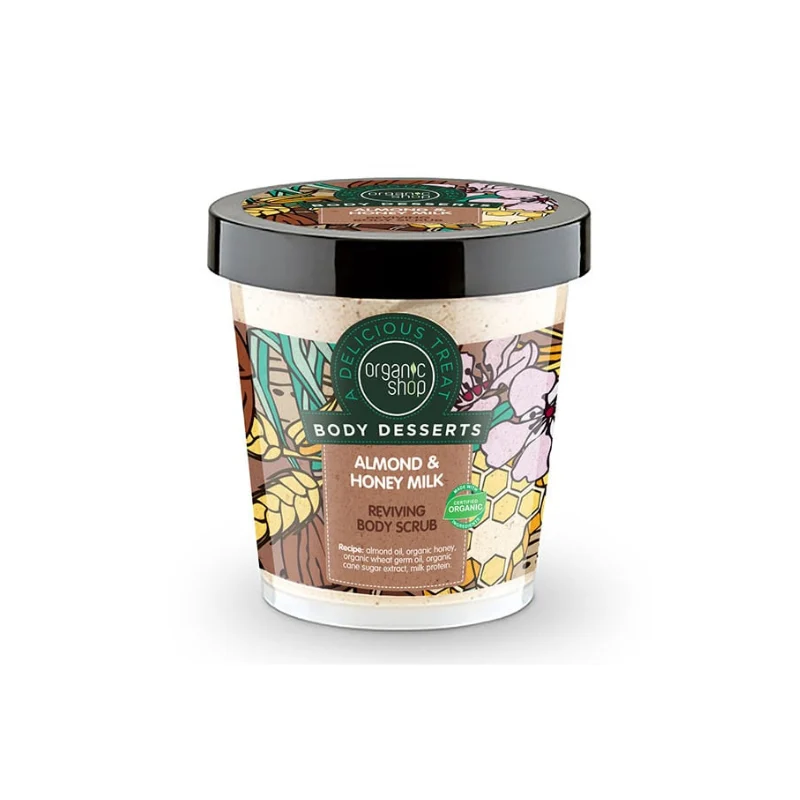 NATURA SIBERICA BODY DESSERTS ALMOND & HONEY MILK REVIVING BODY SCRUB