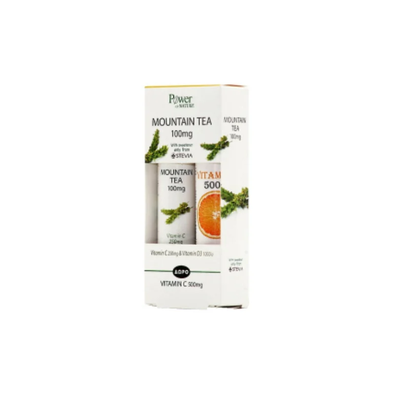 POWER HEALTH MOUNTAIN TEA 100 mg + ΔΩΡΟ VITAMIN C 500 mg