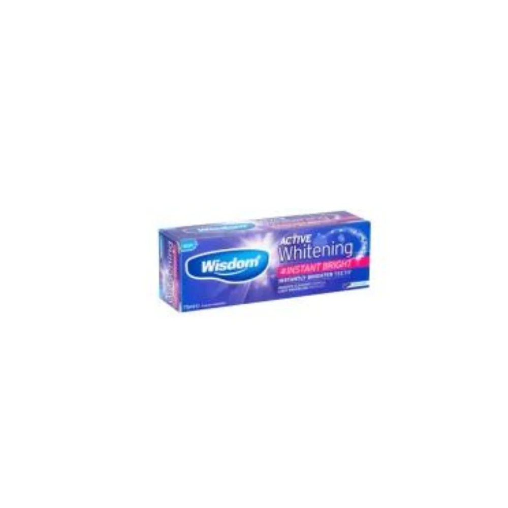 wisdom active whitening instant bright toothpaste 75 ml