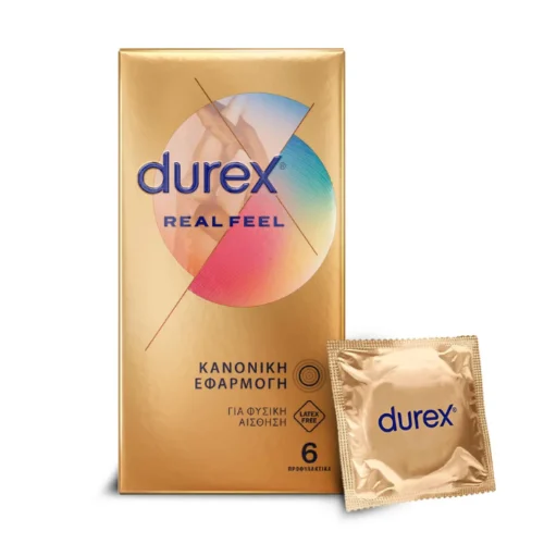 Durex Real Feel &Pi;&rho;&omicron;&phi;&upsilon;&lambda;&alpha;&kappa;&tau;&iota;&kappa;ά &alpha;&pi;ό &Pi;&rho;&omicron;&eta;&gamma;&mu;έ&nu;&omicron; &Upsilon;&lambda;&iota;&kappa;ό &gamma;&iota;&alpha; &pi;&iota;&omicron; &Phi;&upsilon;&sigma;&iota;&kappa;ή &Alpha;ί&sigma;&theta;&eta;&sigma;&eta; &Kappa;&alpha;&tau;ά &tau;&eta;&nu; &Epsilon;&pi;&alpha;&phi;ή, 6&tau;&epsilon;&mu;