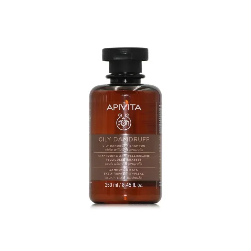 Apivita Oily Dandruff White Willow & Propolis &Sigma;&alpha;&mu;&pi;&omicron;&upsilon;ά&nu; &kappa;&alpha;&tau;ά &tau;&eta;&sigmaf; &Pi;&iota;&tau;&upsilon;&rho;ί&delta;&alpha;&sigmaf; &gamma;&iota;&alpha; &Lambda;&iota;&pi;&alpha;&rho;ά &Mu;&alpha;&lambda;&lambda;&iota;ά 250ml