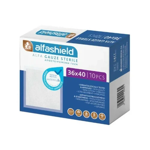 Karabinis Medical Alfashield &Alpha;&pi;&omicron;&sigma;&tau;&epsilon;&iota;&rho;&omega;&mu;έ&nu;&epsilon;&sigmaf; &Gamma;ά&zeta;&epsilon;&sigmaf; 36x40cm 10&tau;&epsilon;&mu;