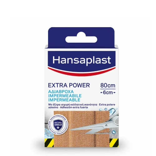 Hansaplast &Alpha;&delta;&iota;ά&beta;&rho;&omicron;&chi;&alpha; &Alpha;&upsilon;&tau;&omicron;&kappa;ό&lambda;&lambda;&eta;&tau;&alpha; &Epsilon;&pi;&iota;&theta;έ&mu;&alpha;&tau;&alpha; Extra Power 80x6cm 8&tau;&epsilon;&mu;