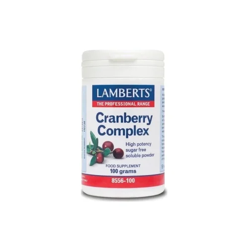 Lamberts Cranberry Complex Powder &Sigma;&upsilon;&mu;&pi;&lambda;ή&rho;&omega;&mu;&alpha; &Delta;&iota;&alpha;&tau;&rho;&omicron;&phi;ή&sigmaf; Cranberry &sigma;&epsilon; &Sigma;&kappa;ό&nu;&eta;, 100gr