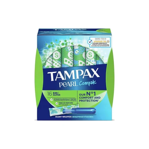 Tampax &Tau;&alpha;&mu;&pi;ό&nu; Compak Pearl &mu;&epsilon; &Alpha;&pi;&lambda;&iota;&kappa;&alpha;&tau;έ&rho; &gamma;&iota;&alpha; &Alpha;&upsilon;&xi;&eta;&mu;έ&nu;&eta; &Rho;&omicron;ή 16&tau;&mu;&chi;