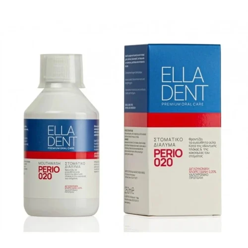 Elladent Perio 020 &Sigma;&tau;&omicron;&mu;&alpha;&tau;&iota;&kappa;ό &Delta;&iota;ά&lambda;&upsilon;&mu;&alpha; &mu;&epsilon; &Chi;&lambda;&omega;&rho;&epsilon;&xi;&iota;&delta;ί&nu;&eta; 0.20% 250ml