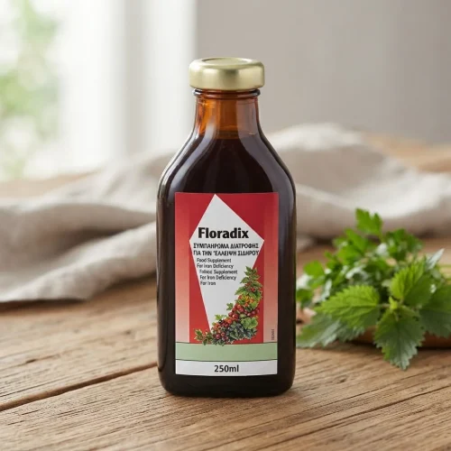 Power Of Nature Floradix &Sigma;&upsilon;&mu;&pi;&lambda;ή&rho;&omega;&mu;&alpha; &Delta;&iota;&alpha;&tau;&rho;&omicron;&phi;ή&sigmaf; &Gamma;&iota;&alpha; &Tau;&eta;&nu; '&Epsilon;&lambda;&lambda;&epsilon;&iota;&psi;&eta; &Sigma;&iota;&delta;ή&rho;&omicron;&upsilon; 250ml