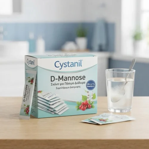 Cystanil D-Mannose &Sigma;&kappa;ό&nu;&eta; &gamma;&iota;&alpha; &Pi;ό&sigma;&iota;&mu;&omicron; &Delta;&iota;ά&lambda;&upsilon;&mu;&alpha;, 28 x 3,17g