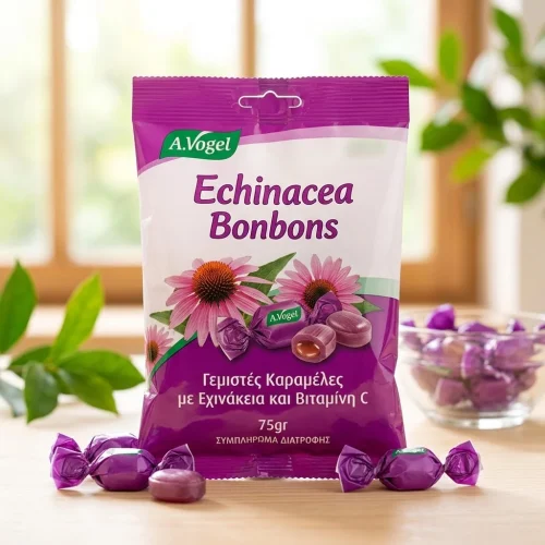 A. Vogel Echinacea Bonbons &Gamma;&epsilon;&mu;&iota;&sigma;&tau;έ&sigmaf; &Kappa;&alpha;&rho;&alpha;&mu;έ&lambda;&epsilon;&sigmaf; &mu;&epsilon; &Epsilon;&chi;&iota;&nu;ά&kappa;&epsilon;&iota;&alpha; &kappa;&alpha;&iota; &Beta;&iota;&tau;&alpha;&mu;ί&nu;&eta; C 75gr