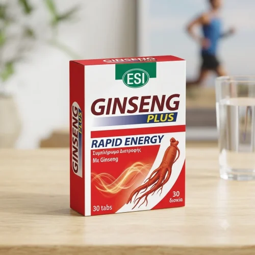 ESI Ginseng Plus Rapid Energy &Sigma;&upsilon;&mu;&pi;&lambda;ή&rho;&omega;&mu;&alpha; &Delta;&iota;&alpha;&tau;&rho;&omicron;&phi;ή&sigmaf; &Mu;&epsilon; Ginseng 30 tabs