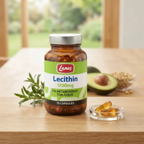 Lanes Lecithin 1200mg &gamma;&iota;&alpha; &Mu;&epsilon;&tau;&alpha;&beta;&omicron;&lambda;&iota;&sigma;&mu;ό &tau;&omega;&nu; &Lambda;&iota;&pi;ώ&nu;, 75caps