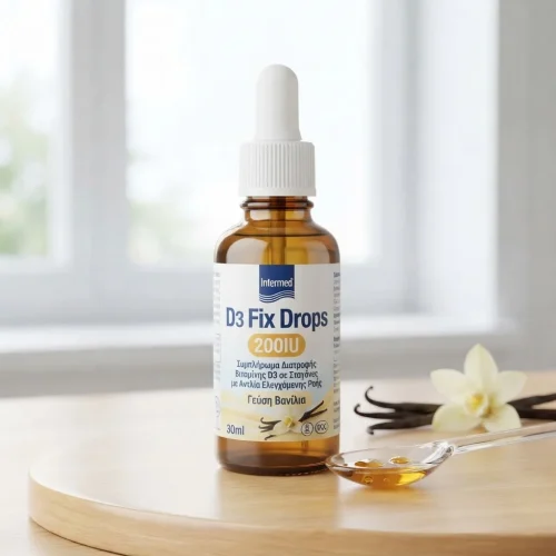 Intermed D3 Fix Drops 200IU &Gamma;&epsilon;ύ&sigma;&eta; &Beta;&alpha;&nu;ί&lambda;&iota;&alpha; &Beta;&iota;&tau;&alpha;&mu;ί&nu;&eta;&sigmaf; D3 30ml