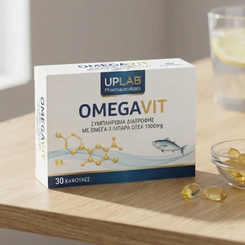 Uplab Omegavit &Sigma;&upsilon;&mu;&pi;&lambda;ή&rho;&omega;&mu;&alpha; &Delta;&iota;&alpha;&tau;&rho;&omicron;&phi;ή&sigmaf; &Mu;&epsilon; &Omega;&mu;έ&gamma;&alpha;-3 &Lambda;&iota;&pi;&alpha;&rho;ά &Omicron;&xi;έ&alpha; 1000mg 30 &Kappa;ά&psi;&omicron;&upsilon;&lambda;&epsilon;&sigmaf;