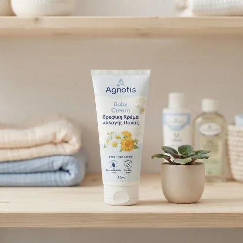 Agnotis Baby Nappy Cream &Beta;&rho;&epsilon;&phi;&iota;&kappa;ή &Kappa;&rho;έ&mu;&alpha; &Alpha;&lambda;&lambda;&alpha;&gamma;ή&sigmaf; &Pi;ά&nu;&alpha;&sigmaf; 150ml
