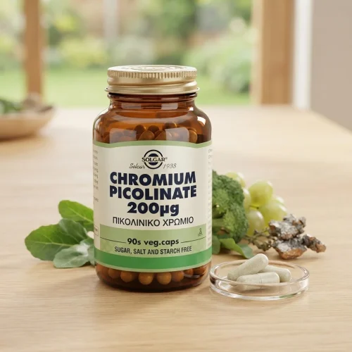 Solgar &ndash; CHROMIUM PICOLINATE 200&mu;g &Pi;&iota;&kappa;&omicron;&lambda;&iota;&nu;&iota;&kappa;ό &Chi;&rho;ώ&mu;&iota;&omicron; &ndash; 90s veg.caps