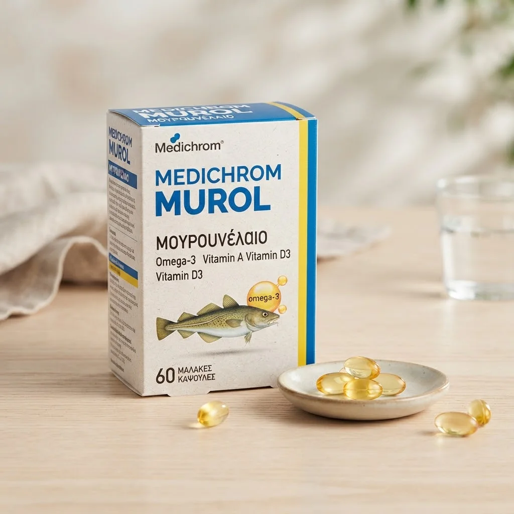 Medichrom Murol Μουρουνέλαιο 60 μαλακές κάψουλες