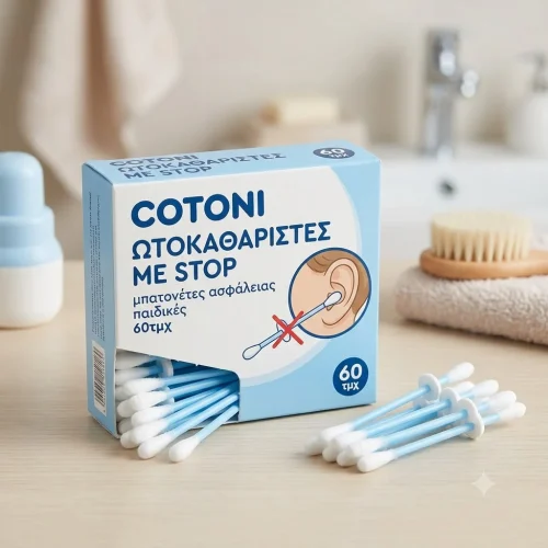 COTONI &Omega;&Tau;&Omicron;&Kappa;&Alpha;&Theta;&Alpha;&Rho;&Iota;&Sigma;&Tau;&Epsilon;&Sigma; &Mu;&Epsilon; STOP, &mu;&pi;&alpha;&tau;&omicron;&nu;έ&tau;&epsilon;&sigmaf; &alpha;&sigma;&phi;ά&lambda;&epsilon;&iota;&alpha;&sigmaf; &pi;&alpha;&iota;&delta;&iota;&kappa;έ&sigmaf; 60&tau;&mu;&chi;