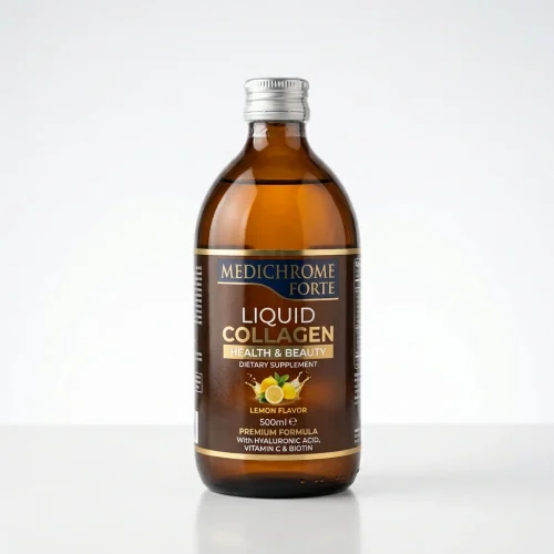 Medichrom Forte Liquid Collagen Health & Beauty &Gamma;&epsilon;ύ&sigma;&eta; &Lambda;&epsilon;&mu;ό&nu;&iota; 500ml
