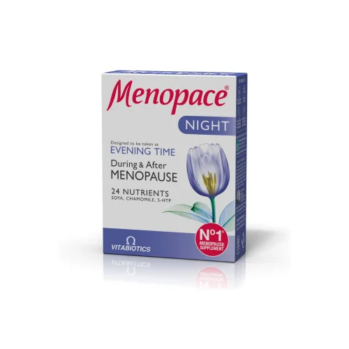 Vitabiotics Menopace Night &Sigma;&upsilon;&mu;&pi;&lambda;ή&rho;&omega;&mu;&alpha; &Delta;&iota;&alpha;&tau;&rho;&omicron;&phi;ή&sigmaf; 30 Tabs.