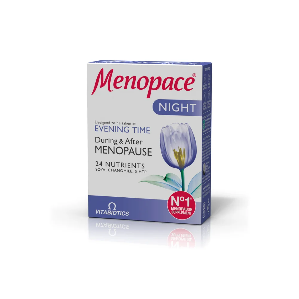 Vitabiotics Menopace Night Συμπλήρωμα Διατροφής 30 Tabs.