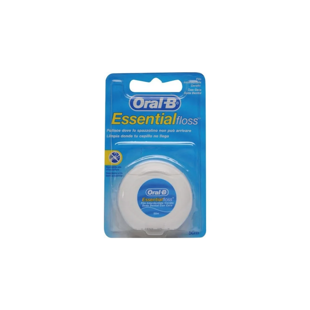Oral-B Essential Floss Κερωμένο Οδοντικό Νήμα 50m