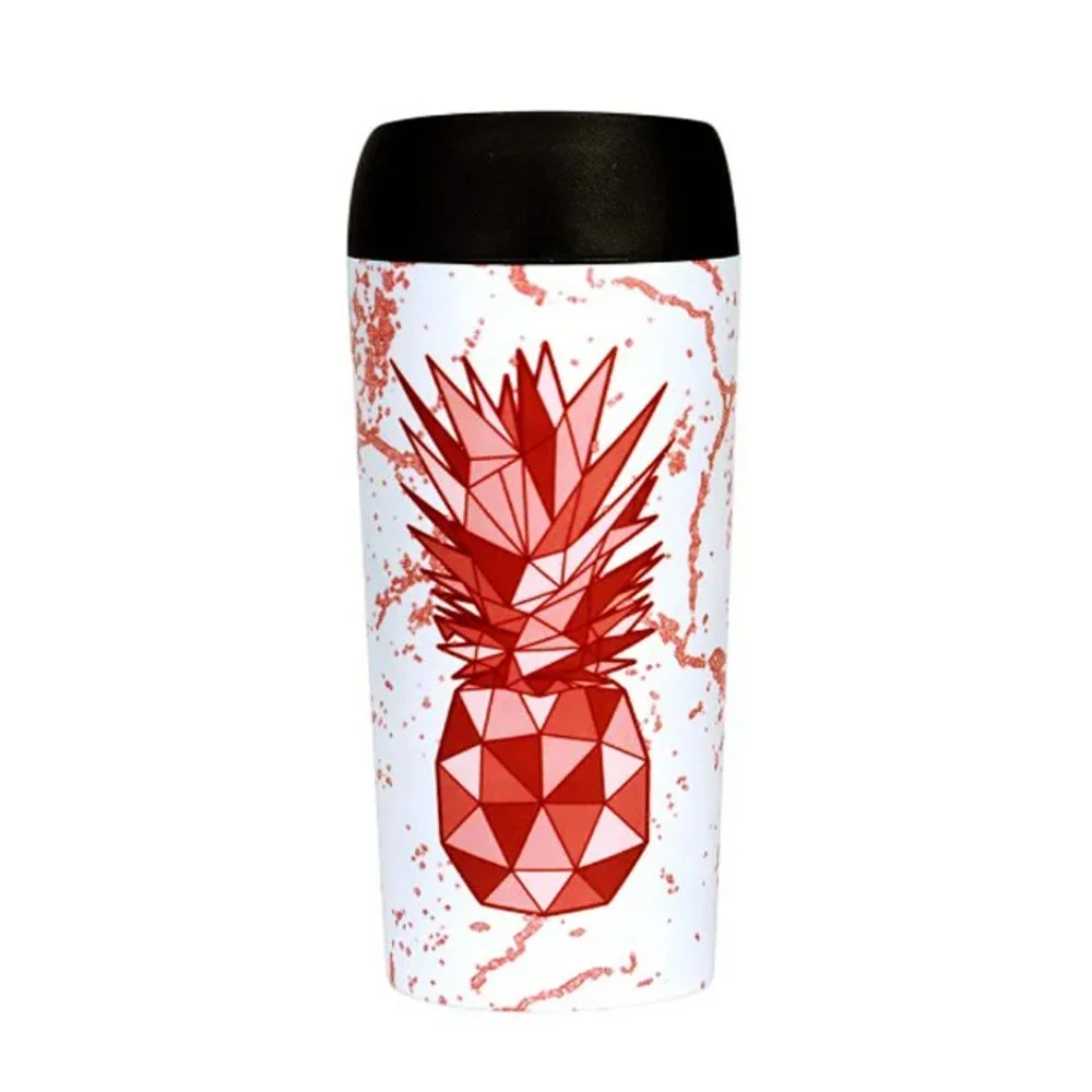Woodway Well Flask Θερμός από Aνοξείδωτο Ατσάλι, Pineapple, 450ml