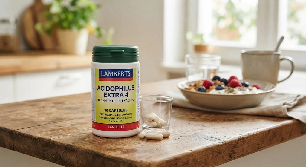 Lamberts acidophilus extra 4 για την εντερική χλωρίδα, 30caps