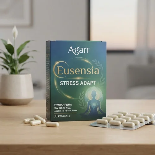 Agan Eusensia Stress Adapt &Sigma;&upsilon;&mu;&pi;&lambda;ή&rho;&omega;&mu;&alpha; &Gamma;&iota;&alpha; &Tau;&omicron; Ά&gamma;&chi;&omicron;&sigmaf; 30 &Kappa;ά&psi;&omicron;&upsilon;&lambda;&epsilon;&sigmaf;