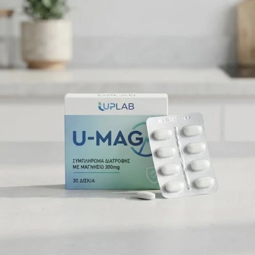 Uplab u-mag &sigma;&upsilon;&mu;&pi;&lambda;ή&rho;&omega;&mu;&alpha; &delta;&iota;&alpha;&tau;&rho;&omicron;&phi;ή&sigmaf; &mu;&epsilon; &mu;&alpha;&gamma;&nu;ή&sigma;&iota;&omicron; 300mg, 30 &delta;&iota;&sigma;&kappa;ί&alpha;