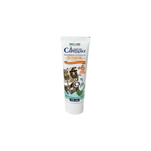 Pasta del Capitano &Omicron;&delta;&omicron;&nu;&tau;ό&kappa;&rho;&epsilon;&mu;&alpha; Junior 75ml &mu;&epsilon; &Gamma;&epsilon;ύ&sigma;&eta; &Mu;έ&nu;&tau;&alpha; &gamma;&iota;&alpha; 6+ &chi;&rho;&omicron;&nu;ώ&nu;